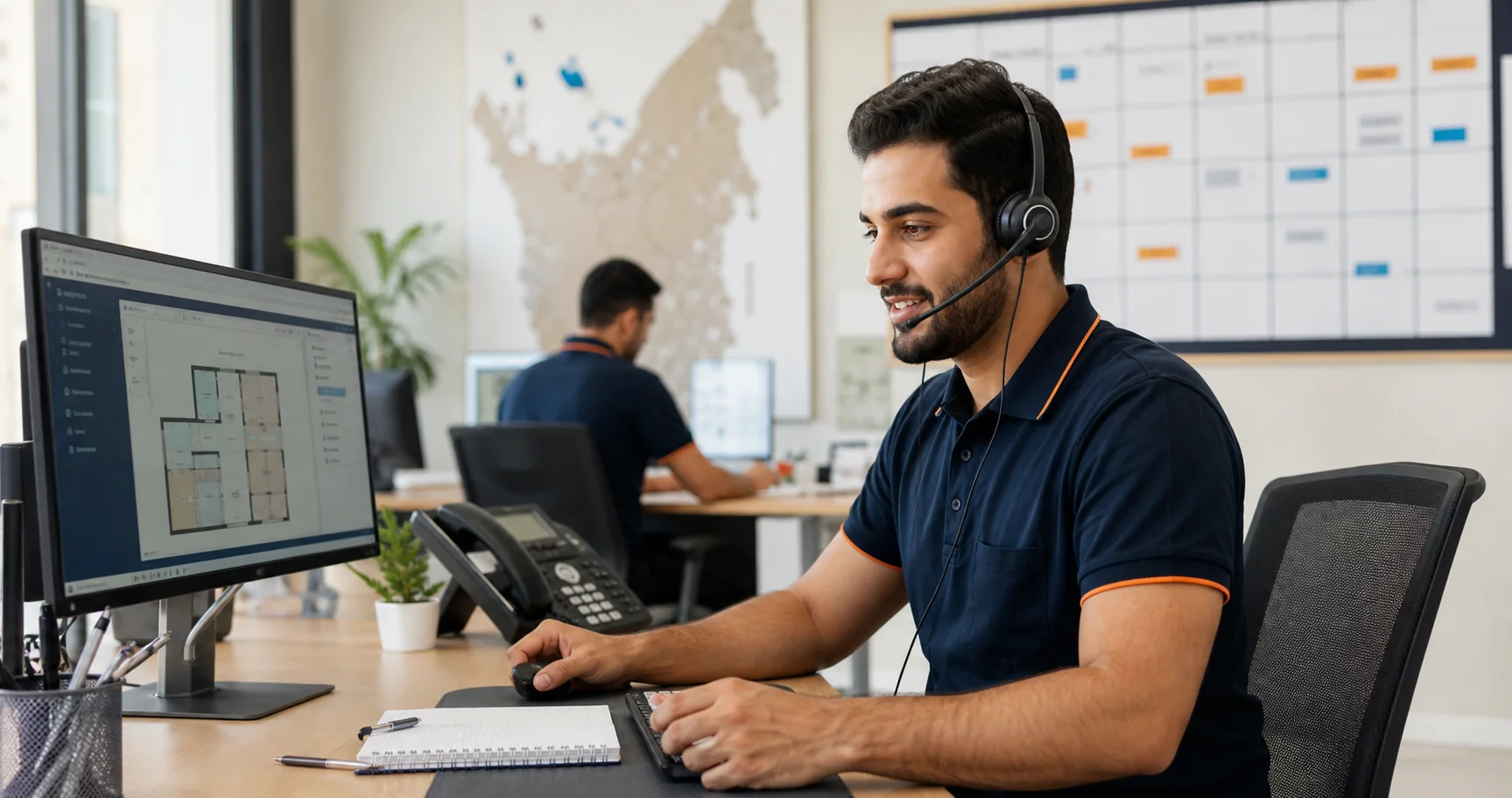 A moving coordinator can review the service, locations, inventory and preferred date before quoting.