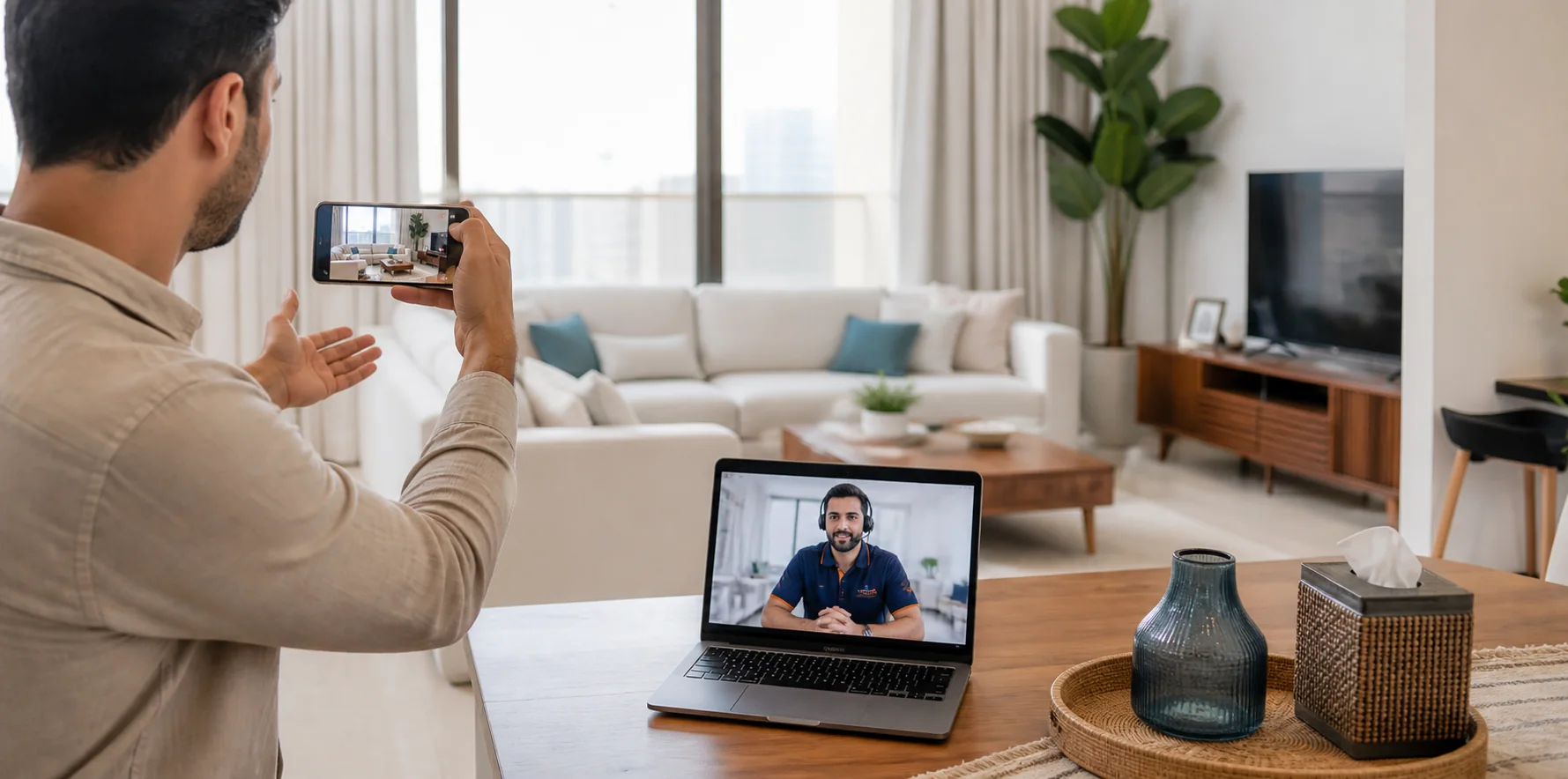 Photographs or a video survey can provide useful context for a remote moving assessment.