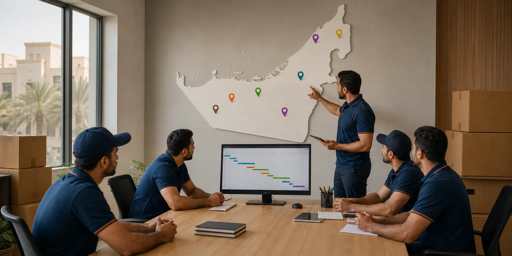 UAE-wide planning connects the inventory, service scope and destination across all seven emirates.